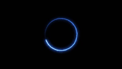 Loading royal blue color 4k illustration. abstract icon with bright round frame, circle sign symbol 4k illustration.