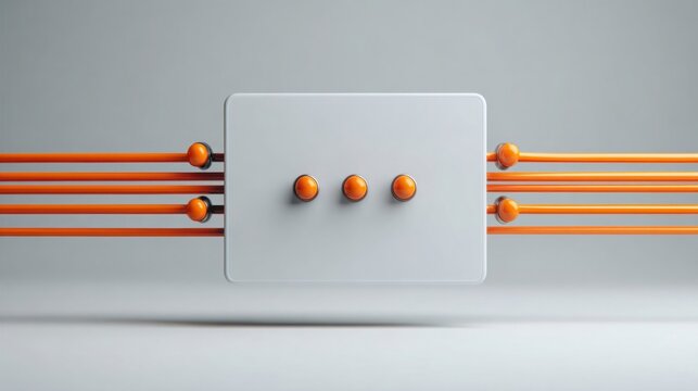 Modern white and orange electrical device symbolizing innovation and adaptation in campaign network technology