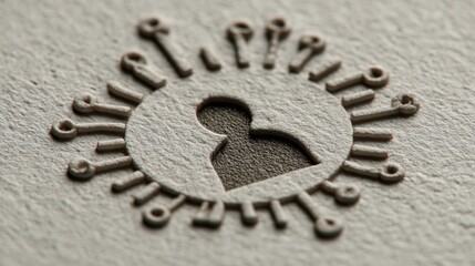 Displayed on a wall illustrating the concept of adaptive identity circuit and the logic map of identity