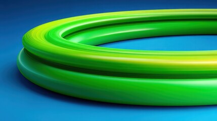 Flexible green hose representing an adaptive offer loop concept for cycles of response and interaction in design