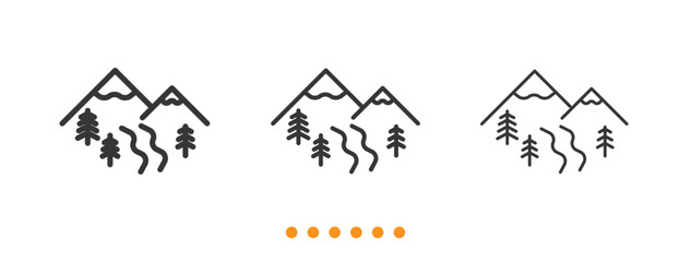 Hotel icon. Thin line icon vector