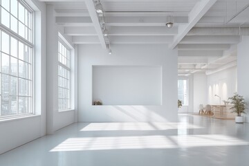 Bright and Spacious Modern Interior Design with Large Windows and Minimalist Decor Elements