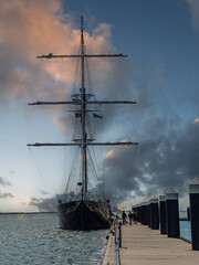 Bows On Sailing Ship Late Afternoon vert