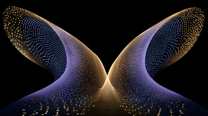 Gradient-style technological and futuristic line pattern background material
