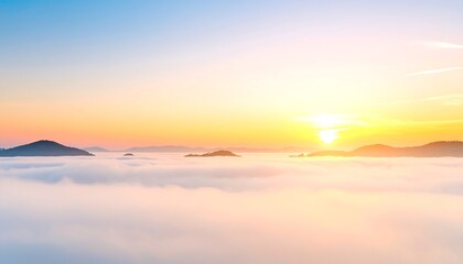 Obraz premium Sunrise over a sea of clouds (2)