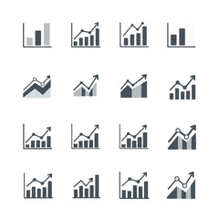 Fototapeta premium Data charts showing upward trends representing growth and success in business presentations, conveying a positive and optimistic message about progress.