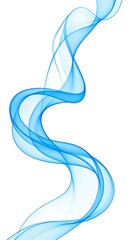 Abstract swirling blue lines against white