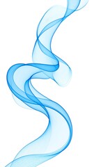 Abstract swirling blue lines on white