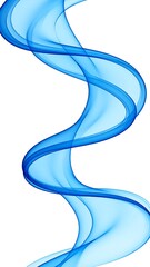 Abstract swirling blue ribbons