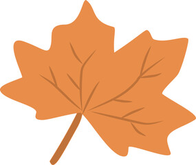 Orange Maple Leaf Illustration