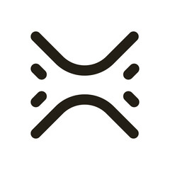 Abstract Geometric Symbol with Dark Brown Lines on Transparent Background representing symmetry and connection