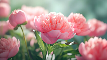 Obraz premium 4K UHD timelapse of beautiful pink peony flowers blooming