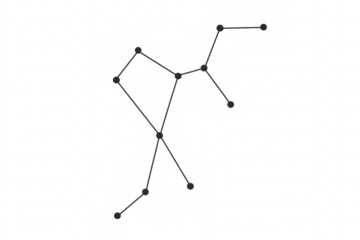 Orion constellation star map science transparent background
