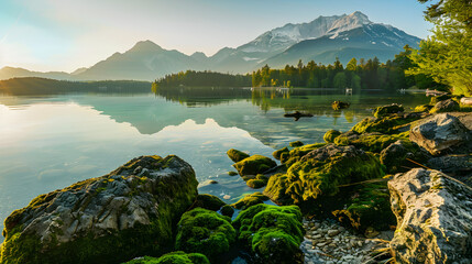 MountainLakeWithMossyShore