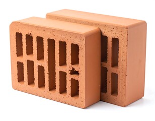 Two terracotta building blocks