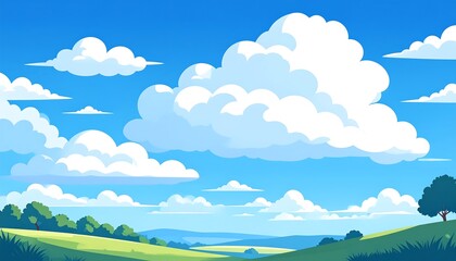 Vast landscape, sunny day