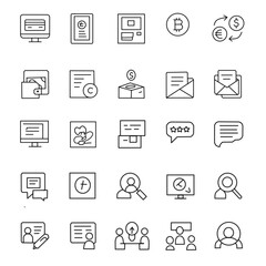 Business and Finance Line Icons