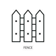  Fence thin line vector icons.