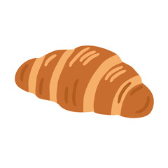 Croissant Pastry in Flat Style for Bakery Menu Design