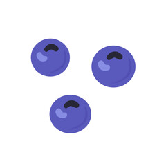 Blueberries in Flat Style for Healthy Food Illustration