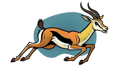 vector illustration of a antelope