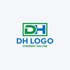 Dh letter mark logo design vector icon, modern minimal and unique dh logo ,dh word marlk logo simmple dh logo letter dh