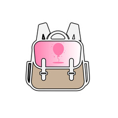 Cute School Backpack Icon