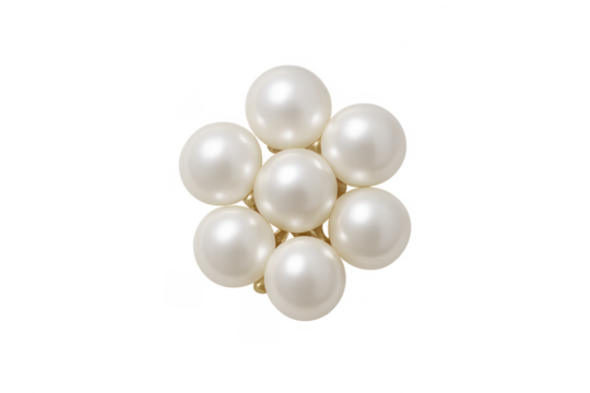 Pearl brooch forming a flower shape accessory