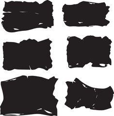 Grungy Torn Paper Frame Set for Bold Designs