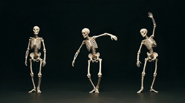 Dancing Skeletons - A Macabre Ballet in the Dark.