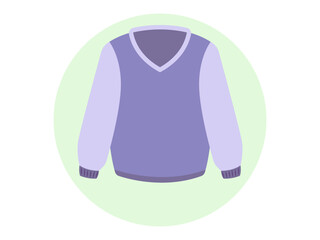 Knitted sweater icon. Fashion symbol icon vector. Solid vector icons. Flat illustration concept.