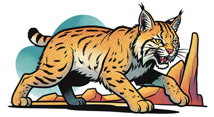 cartoon bobcat