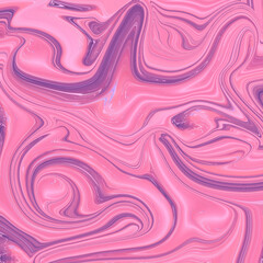 Vibrant pink and purple fluid swirl resembling glossy marble flow. Ideal for digital backgrounds and modern art. Golden keywords: pink, swirl, marble, fluid, abstract