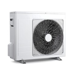 Fototapeta premium White outdoor air conditioner unit