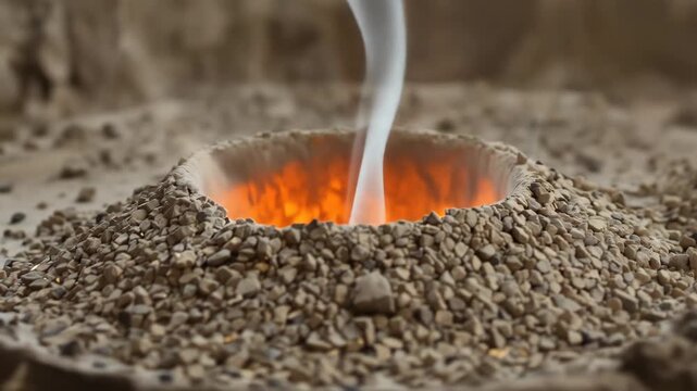 Smoldering Dhunuchi with Incense Smoke for Durga Puja Celebration Traditional Indian Festive Ritual