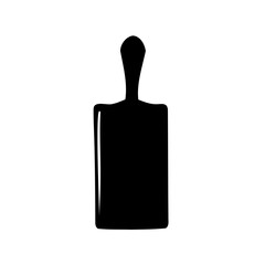 Sleek and modern black silhouette of a classic wooden cutting board design
