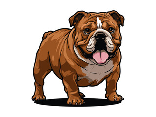 vector illustration of a dog with a white background