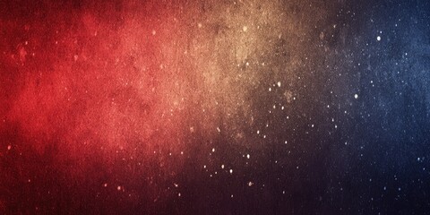 Colorful galaxy with red, yellow, and blue stars