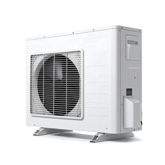White air conditioner unit isolated
