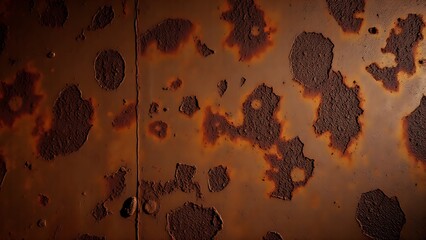 Close-up of aged metal surface revealing intricate rust patterns, showcasing industrial texture and history.