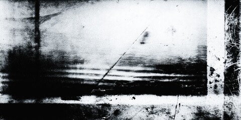 Blurry photo of a body of water with a boat in the middle