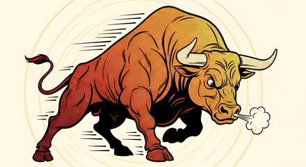vector illustration of a bull