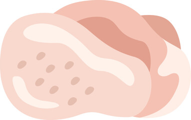 生の、鶏もも肉のアイコンのイラスト
