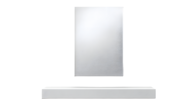 White television and sound bar on a transparent background shot