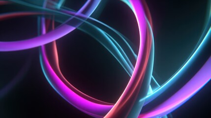 Abstract neon lines design