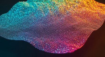 Iridescent Data Fabric: A Conceptual Visualization of Gradient Network Topology with Luminous Nodes