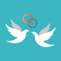 Fototapeta premium dove and peace symbol