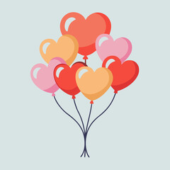 Love shaped balloons
