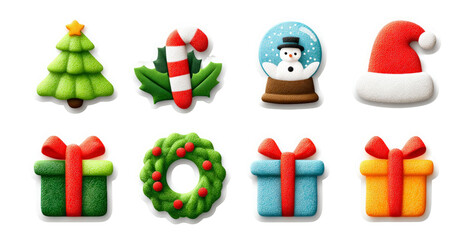 Colorful Collection of Isolated Festive Elements for Holiday Celebrations