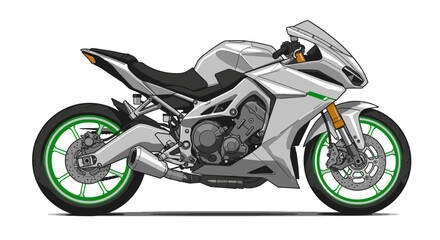 Obraz premium Sport motorcycle illustration on white background for design and marketing